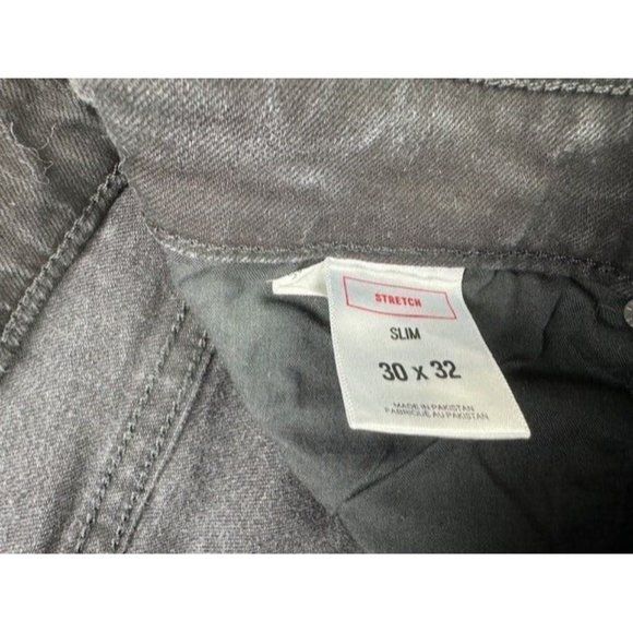 Express Size 30x32 Mens Jeans Slim Black Stretch (Actual Inseam 29.5) - Picture 2 of 6